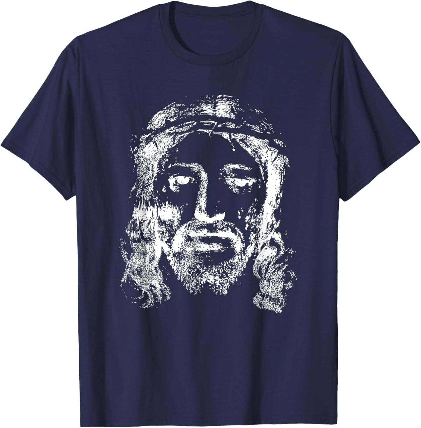Jesus Christ Face T-Shirt - T-Shirt | Navy
