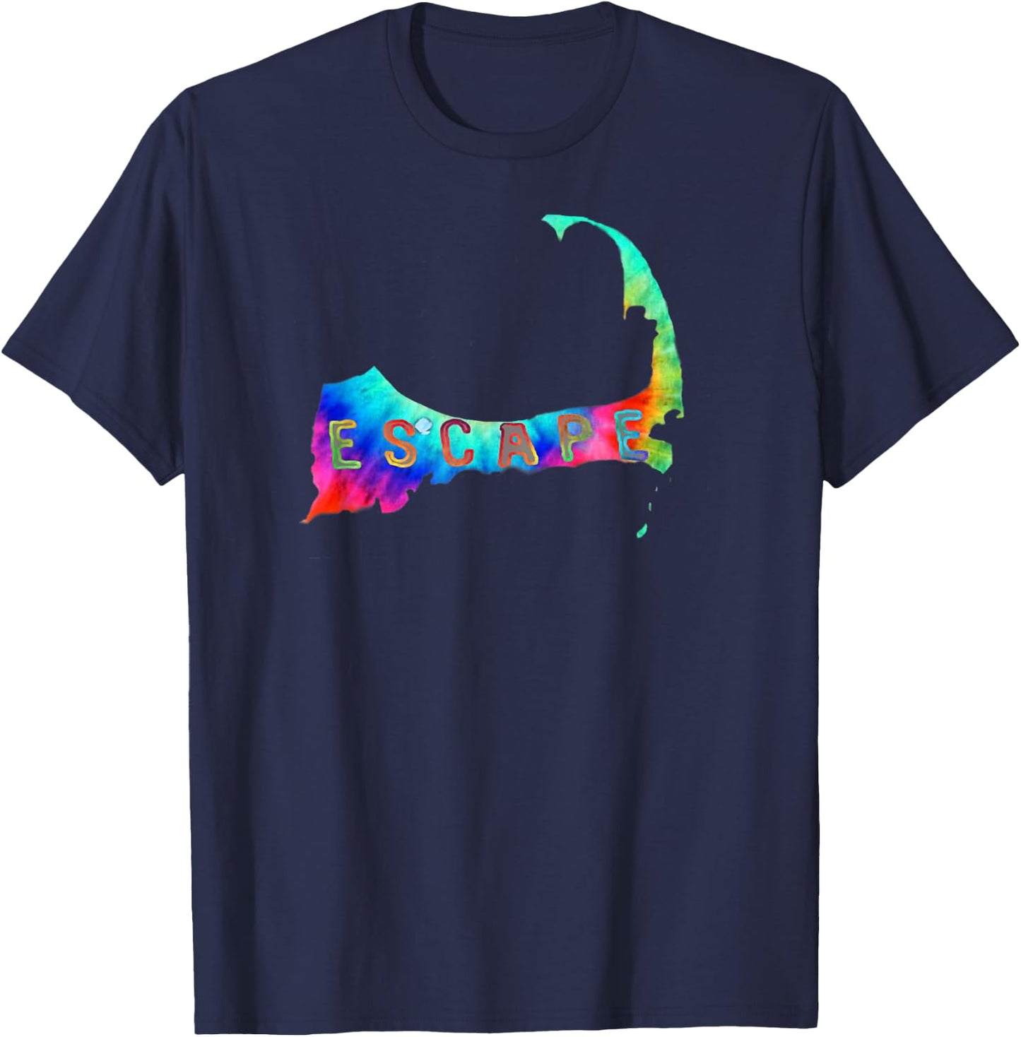 Tye Dye ESCAPE To Cape Cod T-Shirt - T-Shirt | Navy