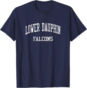 Lower Dauphin High School HS Hummelstown PA Vintage Sports T-Shirt - T-Shirt | Navy