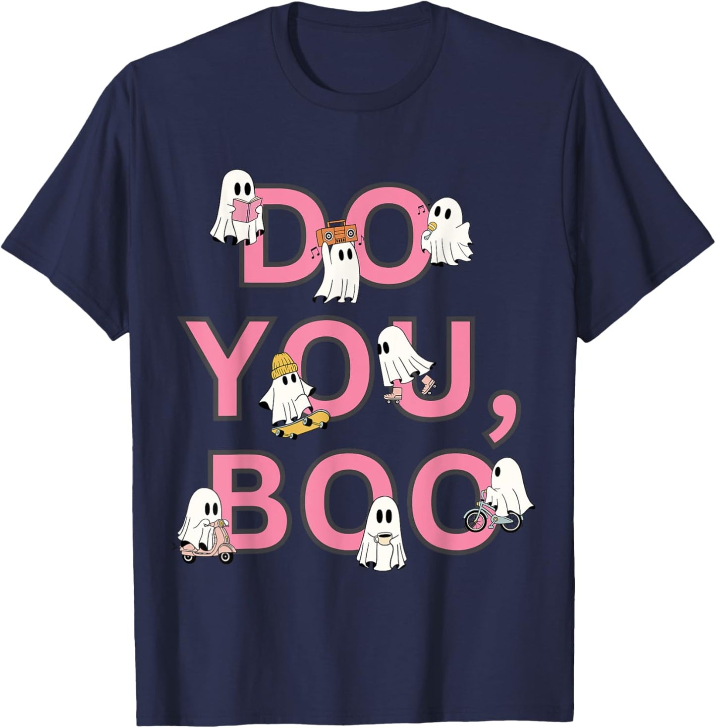 Do You Boo cute ghost Halloween T-Shirt - T-Shirt | Navy