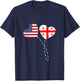 Loving Georgia USA Flag Heart Georgian Americans Love T-Shirt - T-Shirt | Navy