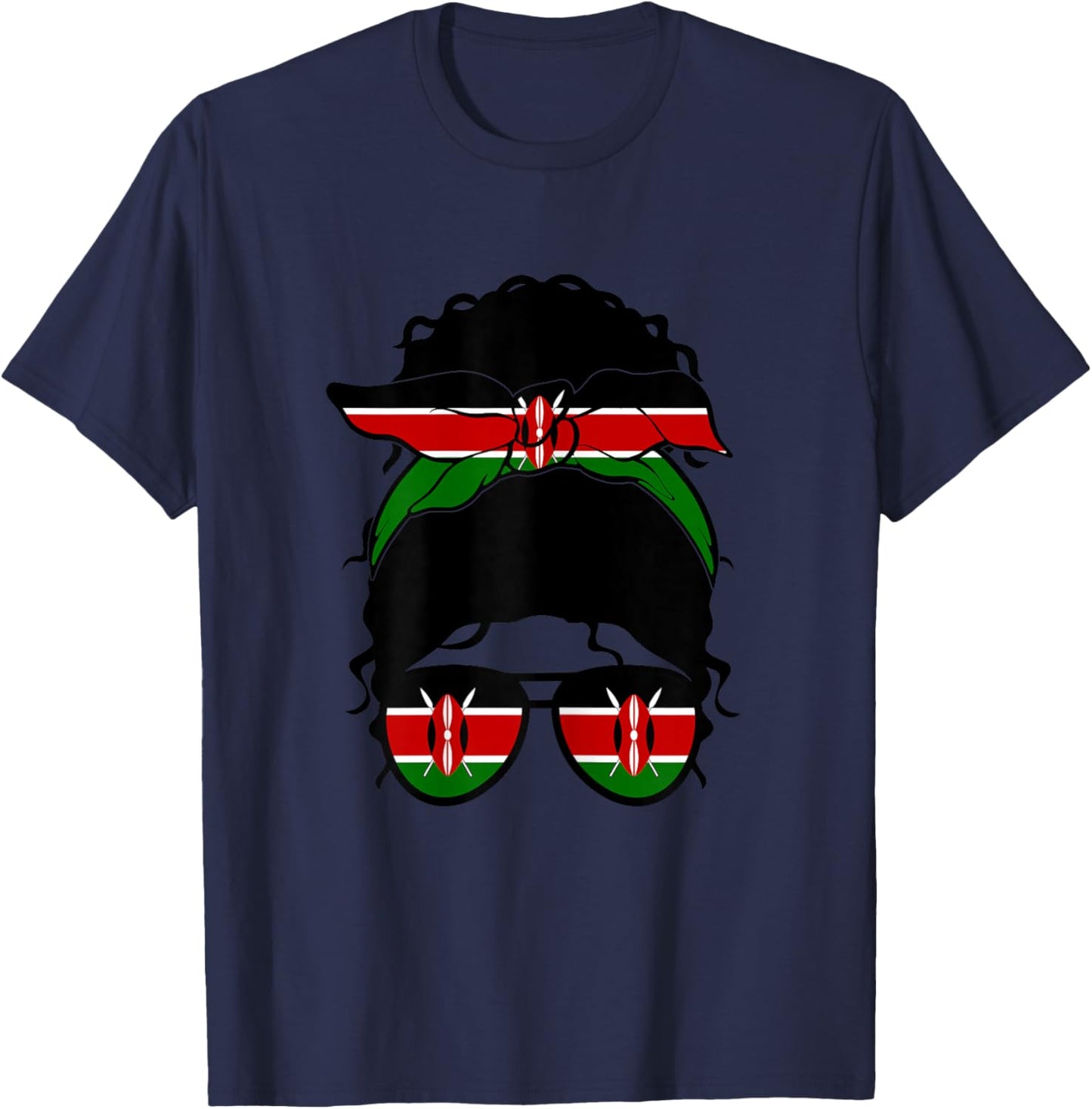 Kenya Girl Kenya Flag Kenya Proud Kenya Woman T-Shirt - T-Shirt | Navy