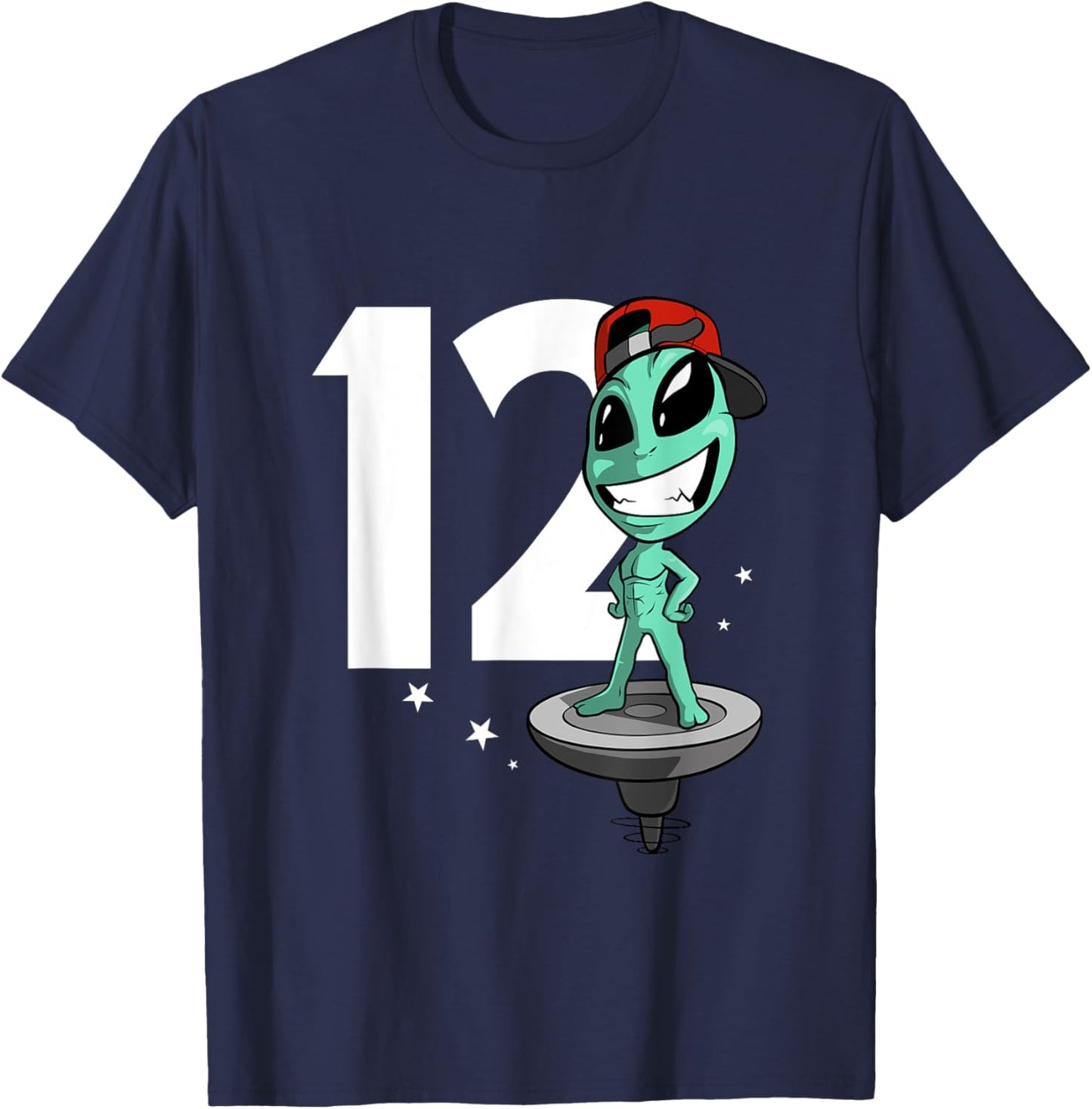 Alien 12 Year Old Boy 12th Birthday T-Shirt - T-Shirt | Navy