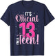 13th Birthday Girls 13 Years Teen Teenager Birthday T-Shirt - T-Shirt | Navy
