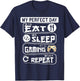 My Perfect Day Play Video Games Funny Gamer Men Boys Kids T-Shirt - T-Shirt | Navy