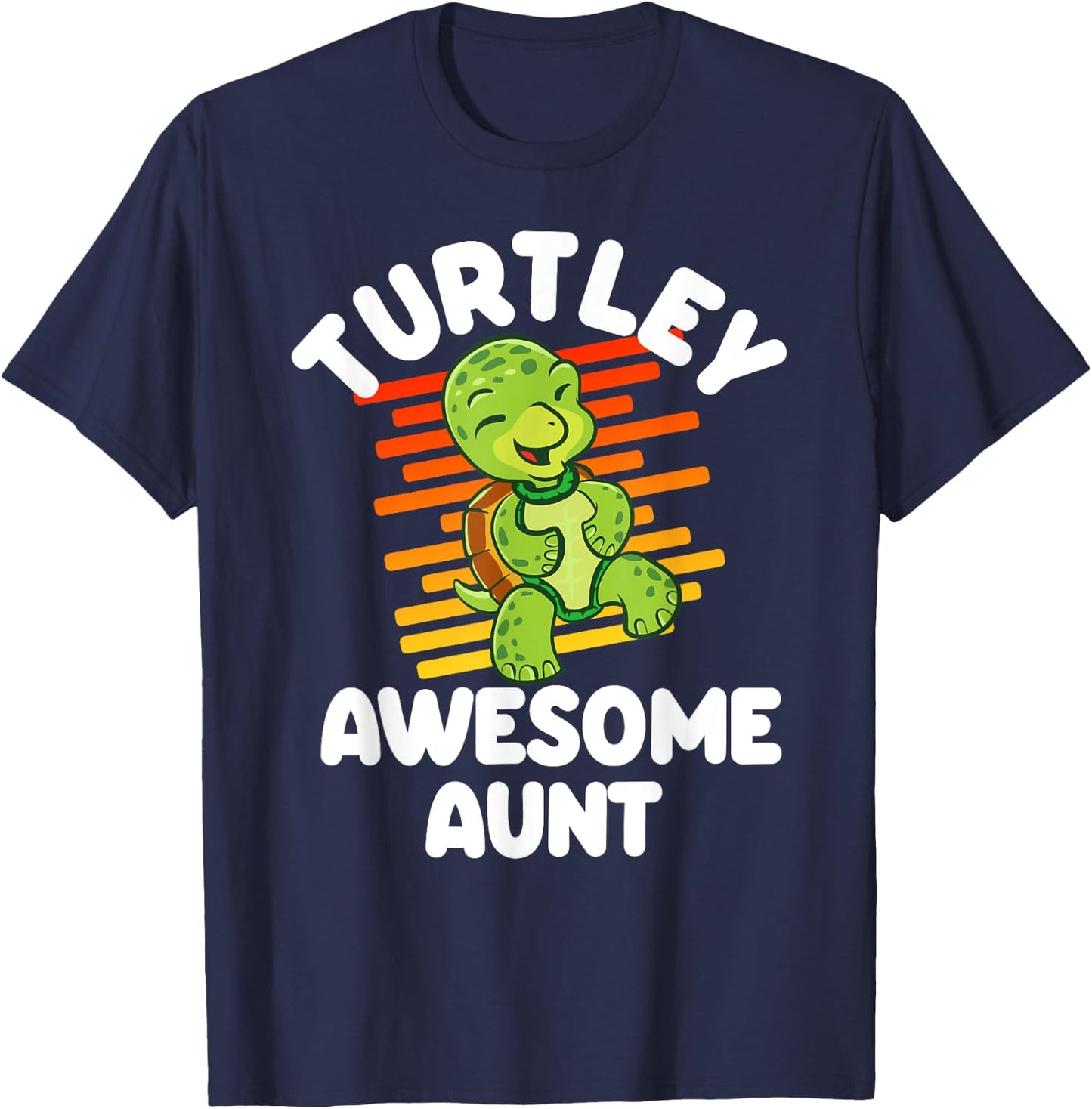Turtley Awesome AA Apparel Co. Kids Adults , Black, 3X-Large, Short Sleeve, Classic Fit, Turtle Design T-Shirt - T-Shirt | Navy