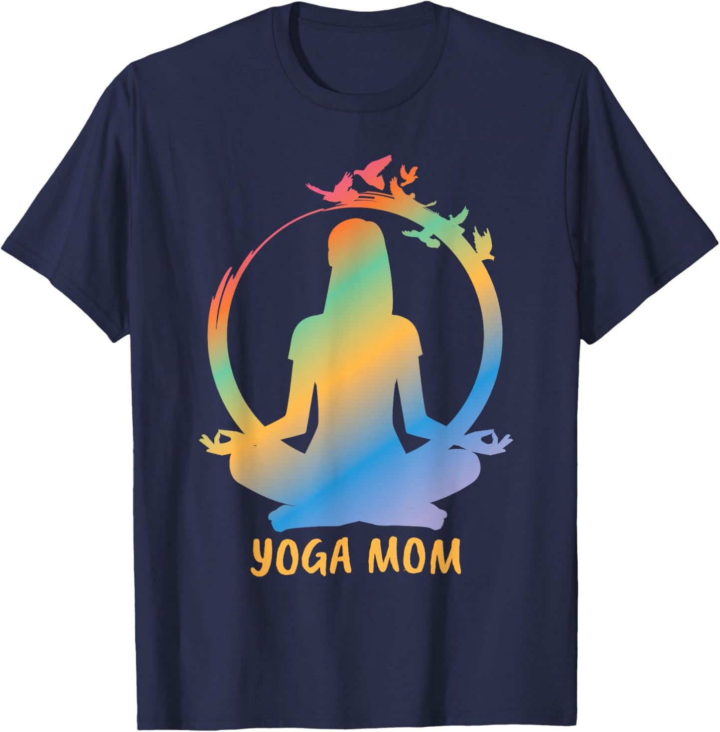 Peaceful Yoga Mom Meditation Mother's Day Gift T-Shirt - T-Shirt | Navy