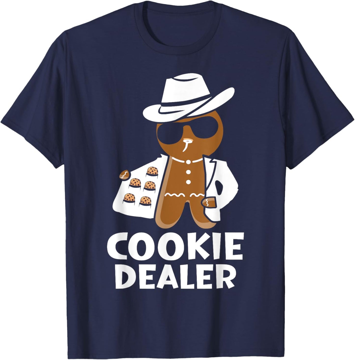 Funny Cookie Dealer Gingerbread T-Shirt - T-Shirt | Navy
