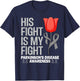 Parkinson's Disease Awareness Gray Ribbon Tulip parkinsons T-Shirt - T-Shirt | Navy