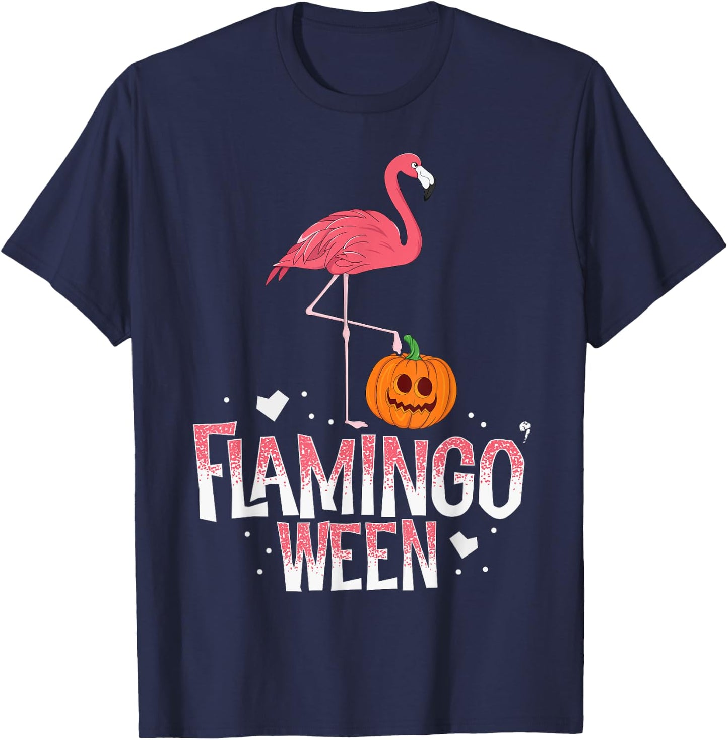 Flamingoween Halloween Flamingo Trick Treat Outfit Costume T-Shirt - T-Shirt | Navy
