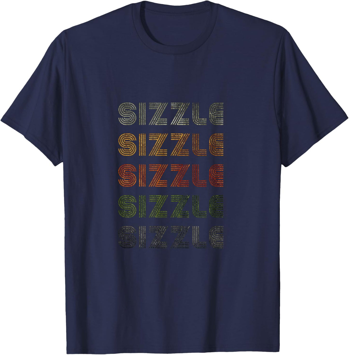 Love Heart Sizzle Grunge Vintage Style Black Sizzle T-Shirt - T-Shirt | Navy