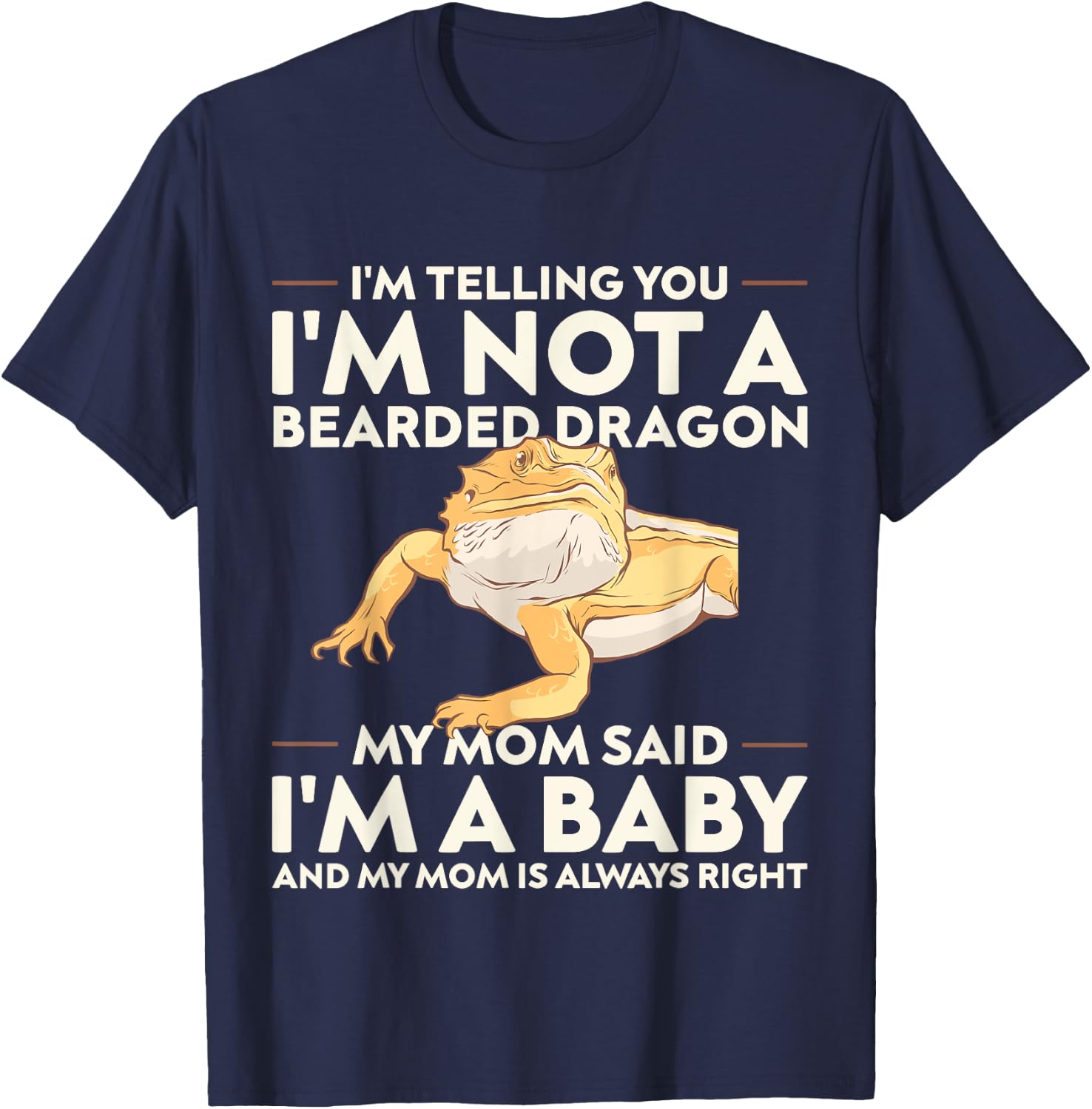 Lizard Bearded Dragon , Women and Kids T-Shirt - T-Shirt | Navy