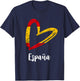 Espana Spanish Flag Heart Spanish Roots Espanol Spain Flag T-Shirt - T-Shirt | Navy