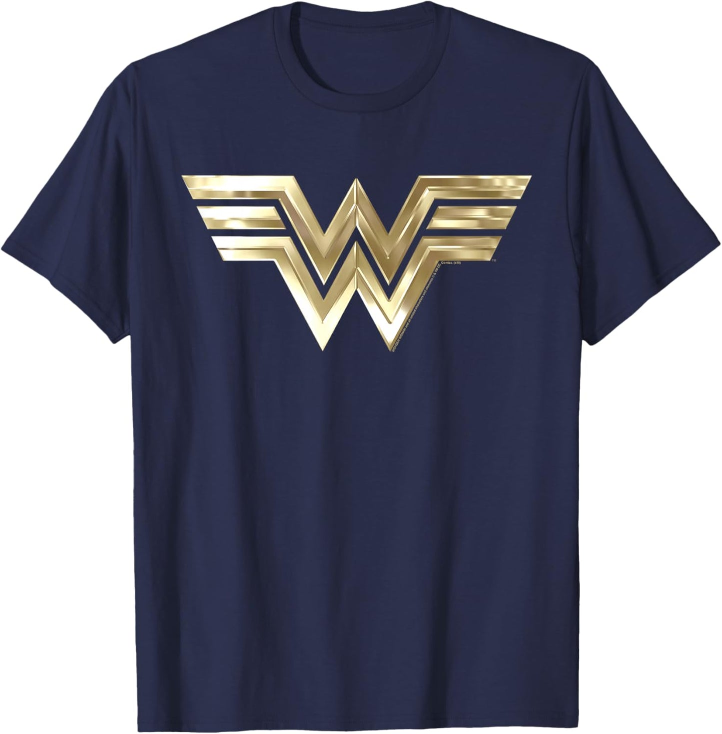 Kids DC Comics Wonder Woman 1984 Gold Logo T-Shirt - T-Shirt | Navy