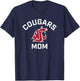 Washington State University Cougars Arched Mom T-Shirt - T-Shirt | Navy