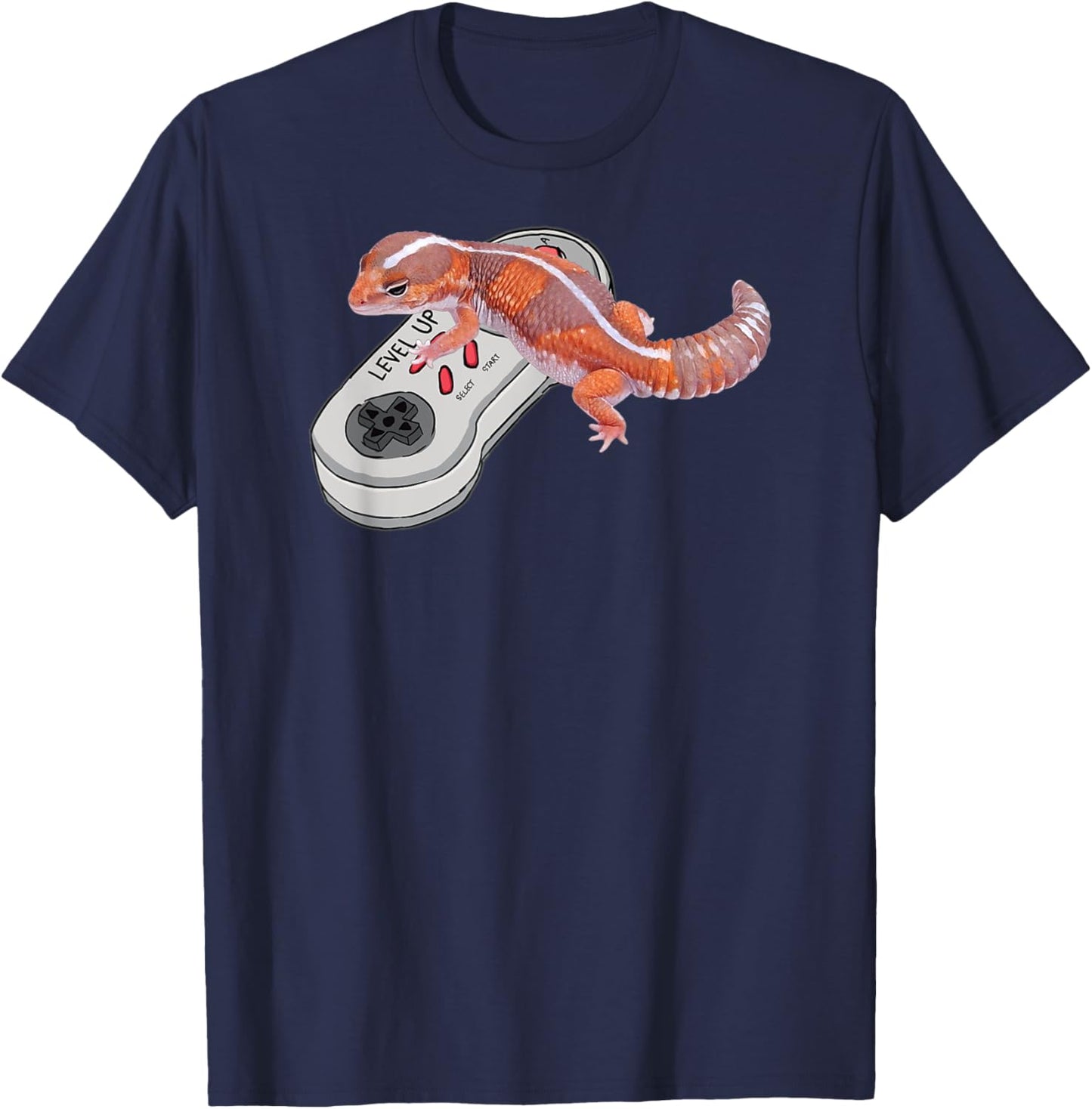 African fat tail gecko Playing Video Game Fat-tail gecko T-Shirt - T-Shirt | Navy
