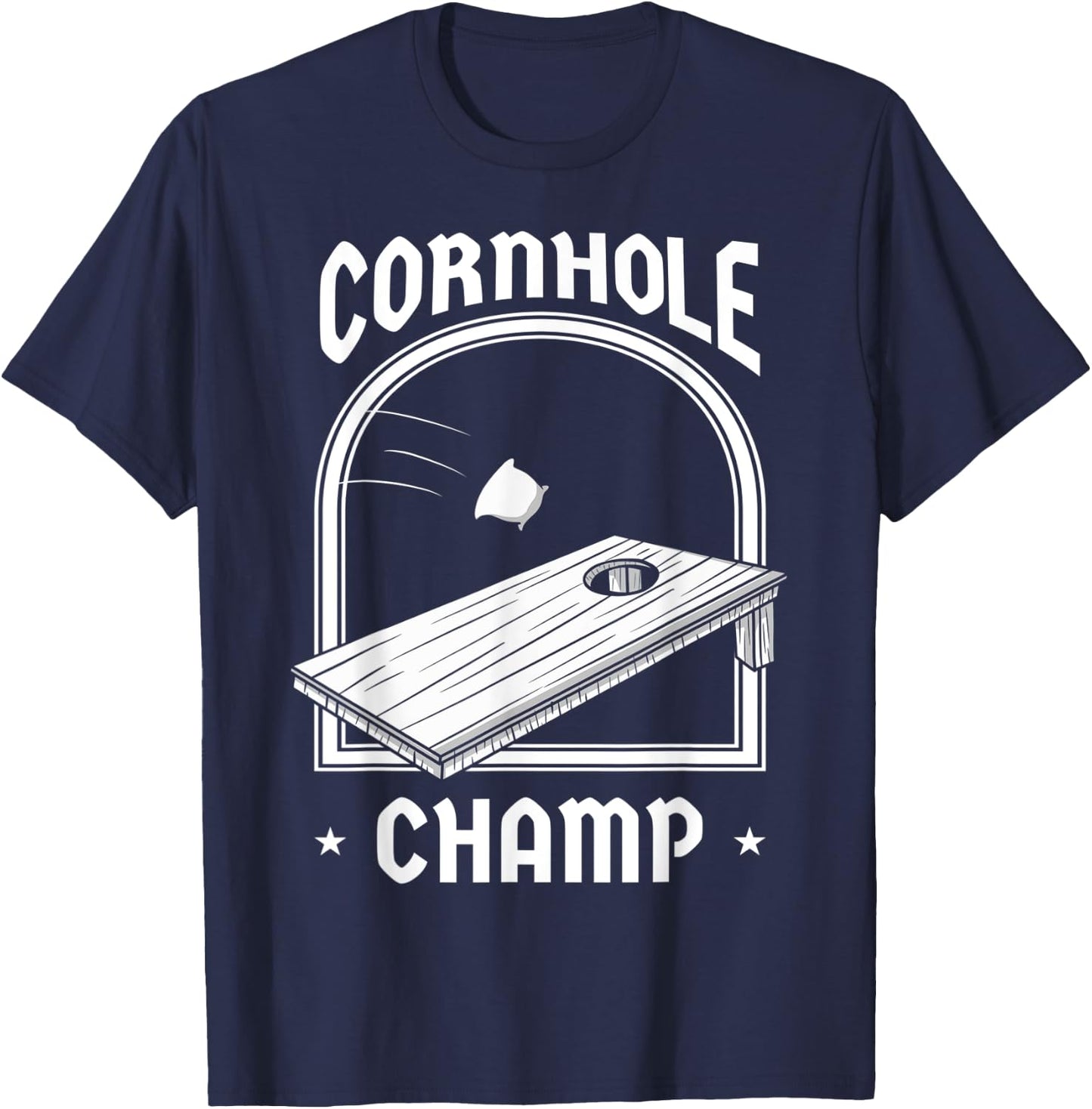 Cornhole Bean Bags Sack Toss Board Game Champion Player Gift T-Shirt - T-Shirt | Navy