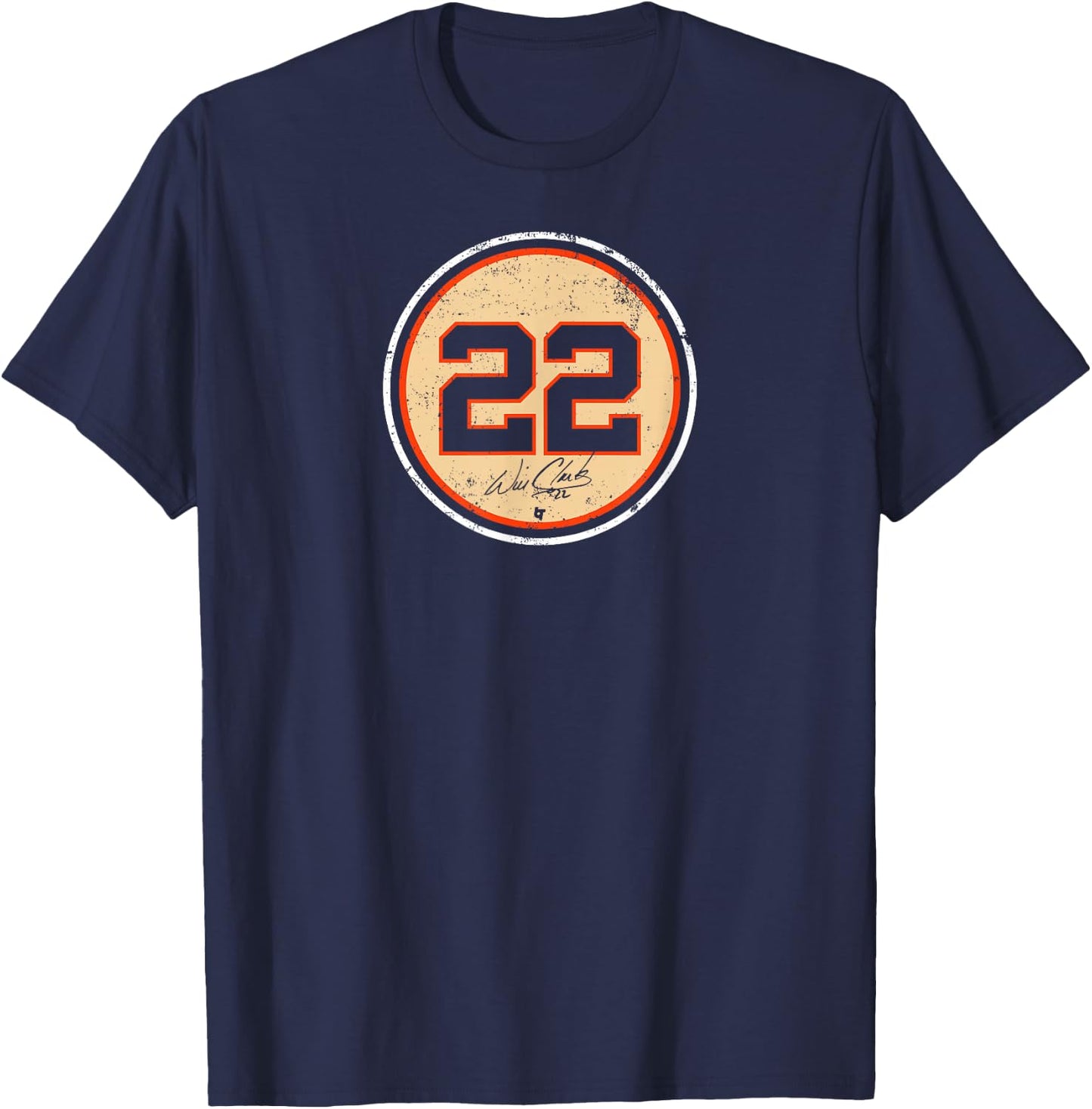 Officially Licensed - Will Clark: 22 T-Shirt - T-Shirt | Navy