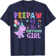 Peepaw Of The Birthday Girl Dinosaur Saurus Rex Party T-Shirt - T-Shirt | Navy