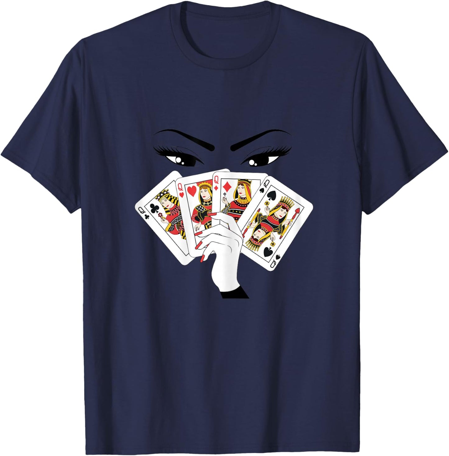 All Queens Playing Her Hand T-Shirt - T-Shirt | Navy
