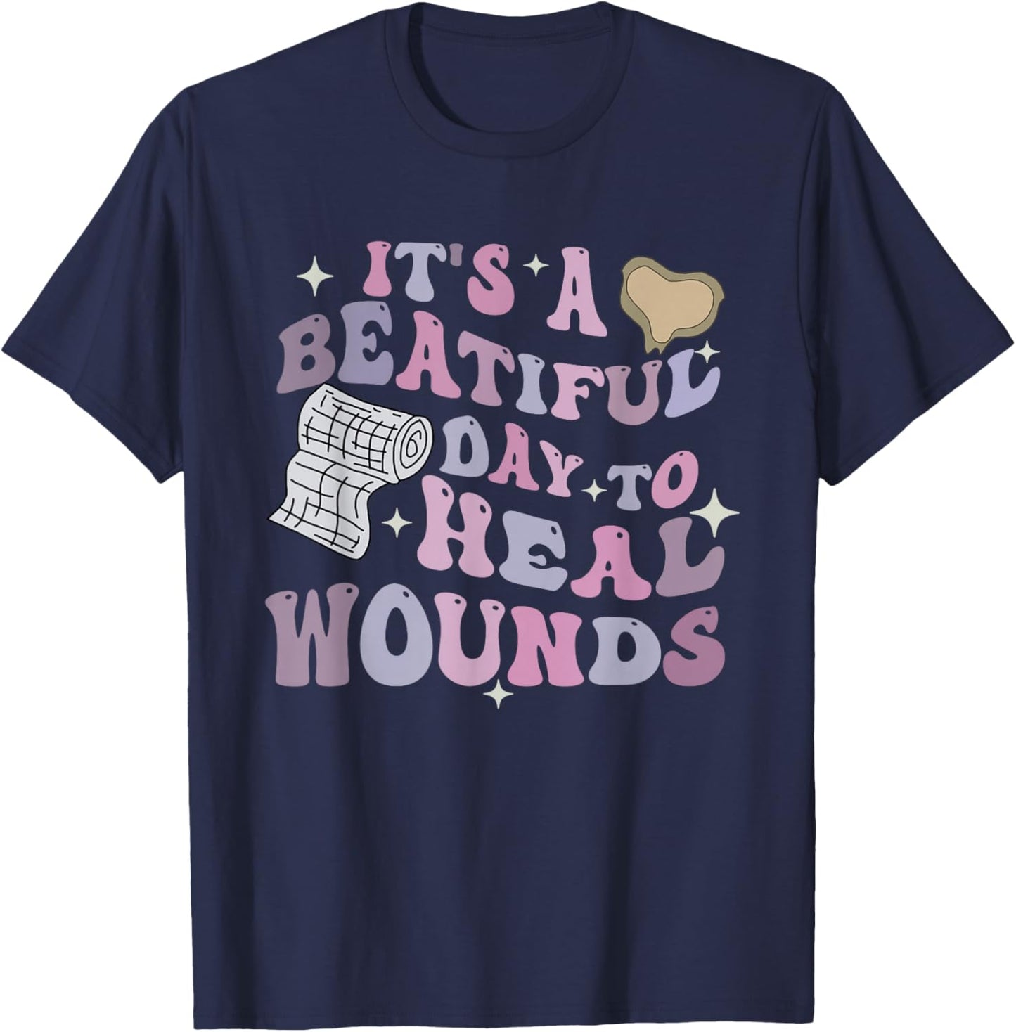 Retro Wound Care Nurse Ostomy Nurse WOC Nurse Practitioner T-Shirt - T-Shirt | Navy