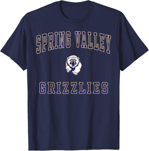 Spring Valley High School Grizzlies T-Shirt - T-Shirt | Navy