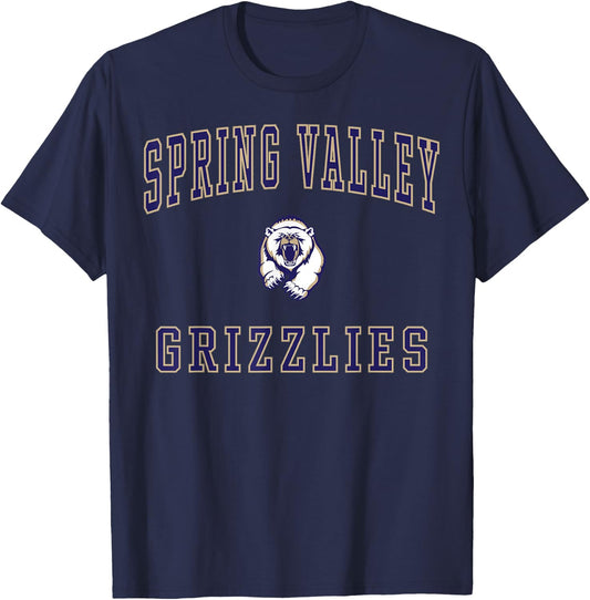 Spring Valley High School Grizzlies T-Shirt - T-Shirt | Navy