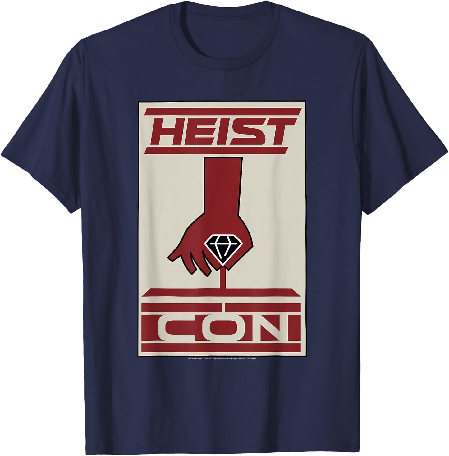 Rick and Morty Heist Con Logo T-Shirt - T-Shirt | Navy