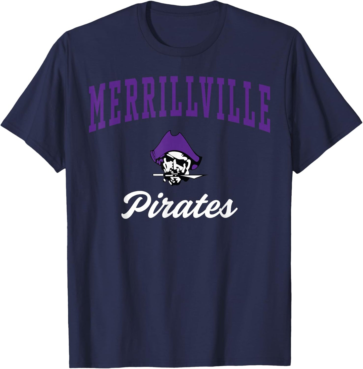 Merrillville High School Pirates C3 T-Shirt - T-Shirt | Navy