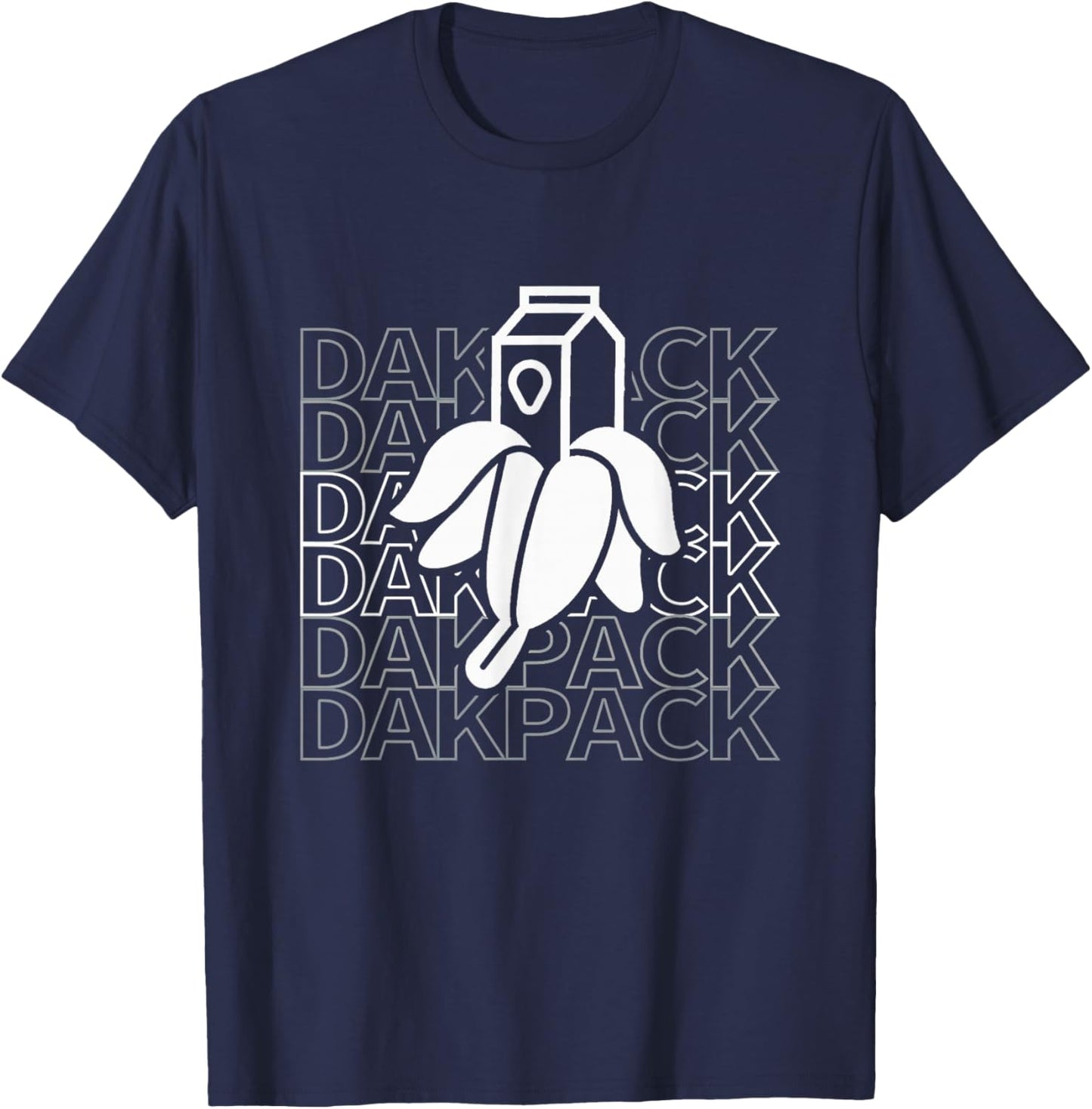 Milky Banana Funny Text Dakpack Vintage Women Kids T-Shirt - T-Shirt | Navy