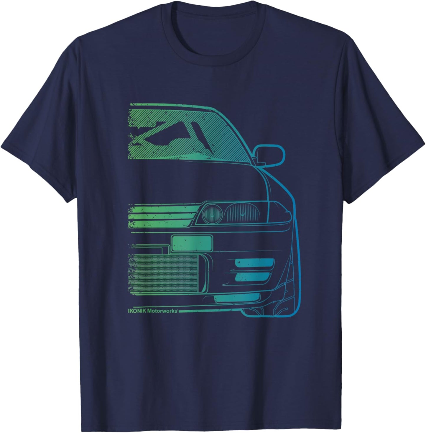 Classic Racing R32 Turbo Green Gradient T-Shirt - T-Shirt | Navy