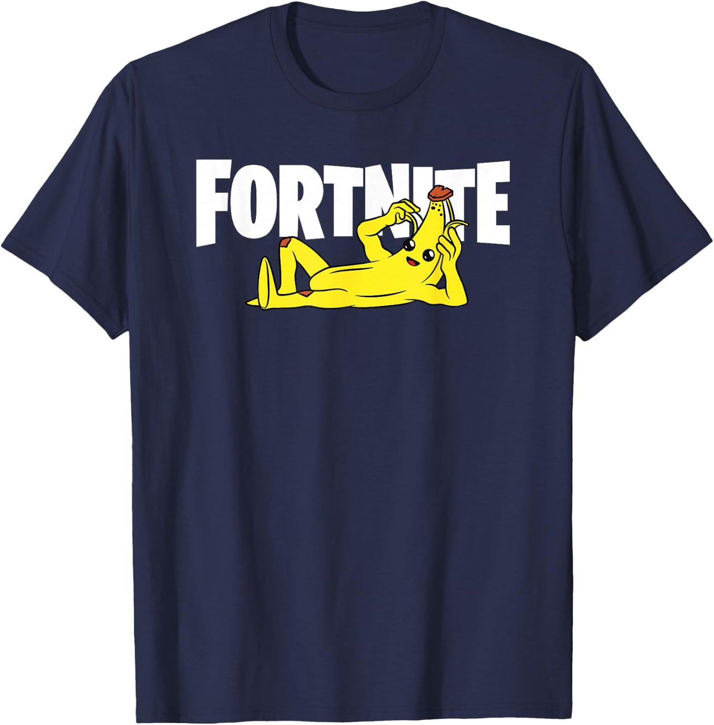 Fortnite Banana Lay Down with Title Small T-Shirt - T-Shirt | Navy