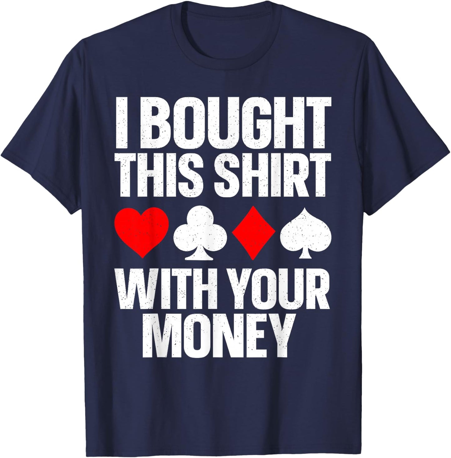 Best Poker Gift Gambling Poker Stuff & Accessories -Adults Poker Player Poker Lover Black Small Classic Fit Short Sleeve T-Shirt - T-Shirt | Navy