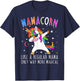 Mamacorn Like Regular Mama Only Way More Magical T-Shirt - T-Shirt | Navy