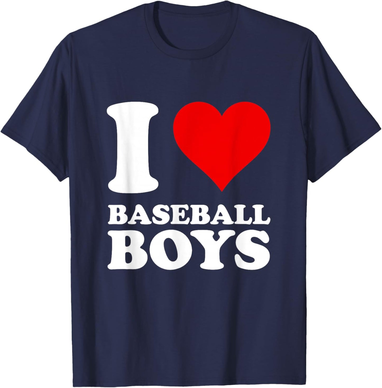 I Love Baseball Boys T-Shirt - T-Shirt | Navy