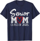 Senior Class of 2025 Proud Mom of Graduate Heart Mom T-Shirt - T-Shirt | Navy