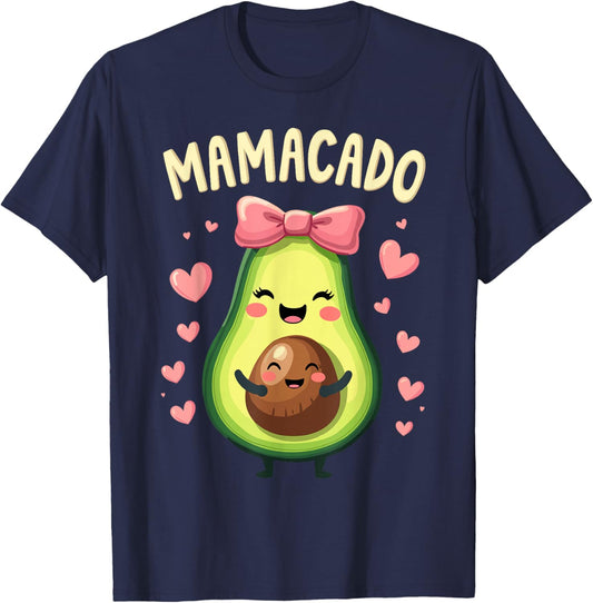 Pregnancy Announcement For Mom & Women, New Mom, MAMACADO T-Shirt - T-Shirt | Navy