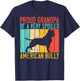 Proud Grandpa of a very spoiled American Bully T-Shirt - T-Shirt | Navy