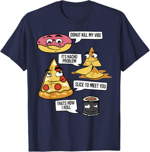 Food Fight Puns T-Shirt - T-Shirt | Navy