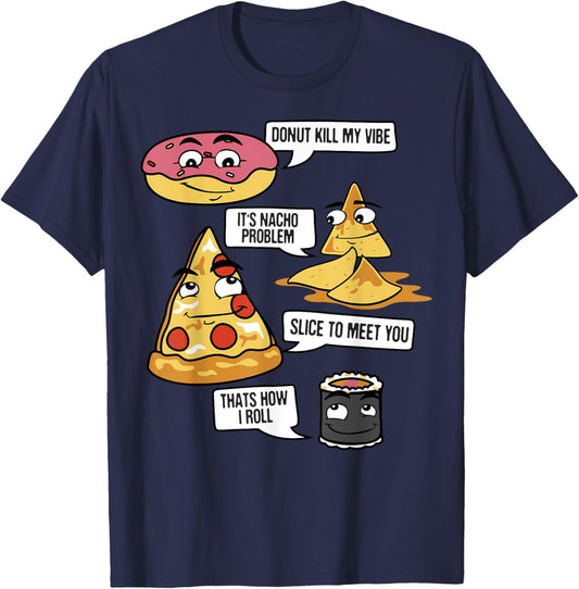 Food Fight Puns T-Shirt - T-Shirt | Navy