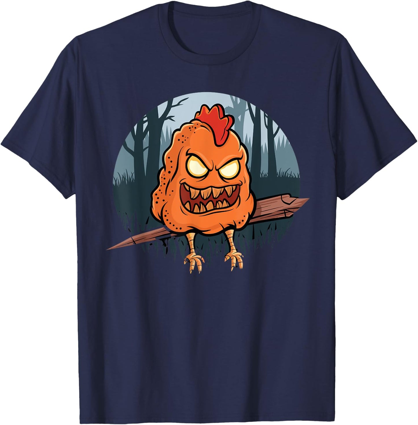 Chicken Nugget Halloween Costume Stuffed Chicken Nugget T-Shirt - T-Shirt | Navy