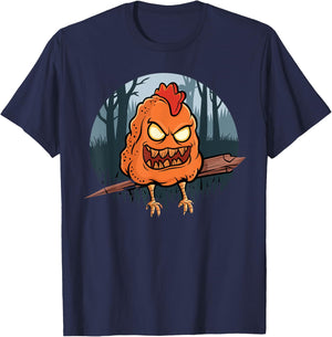 Chicken Nugget Halloween Costume Stuffed Chicken Nugget T-Shirt - T-Shirt | Navy