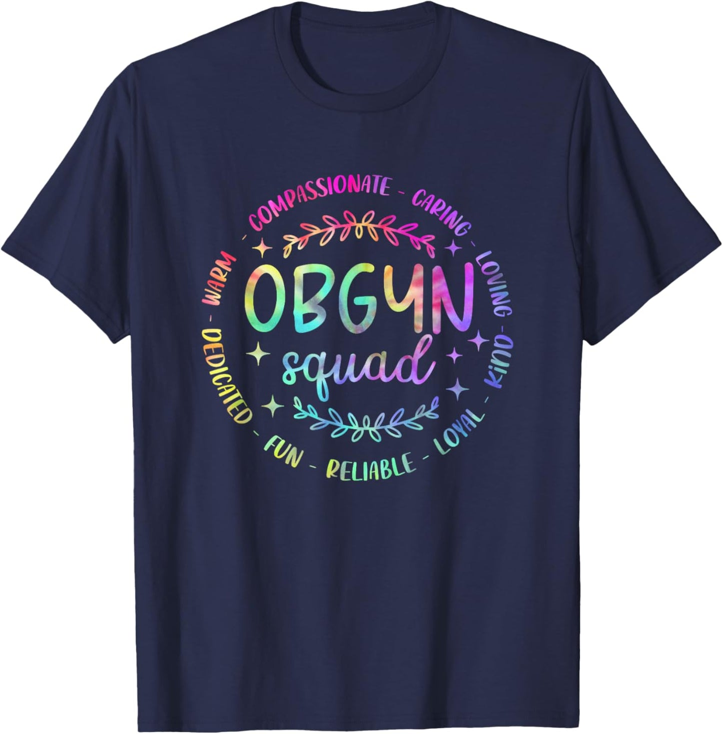 OBGYN Squad Tie Dye Obstetrician Gynecologist Men T-Shirt - T-Shirt | Navy
