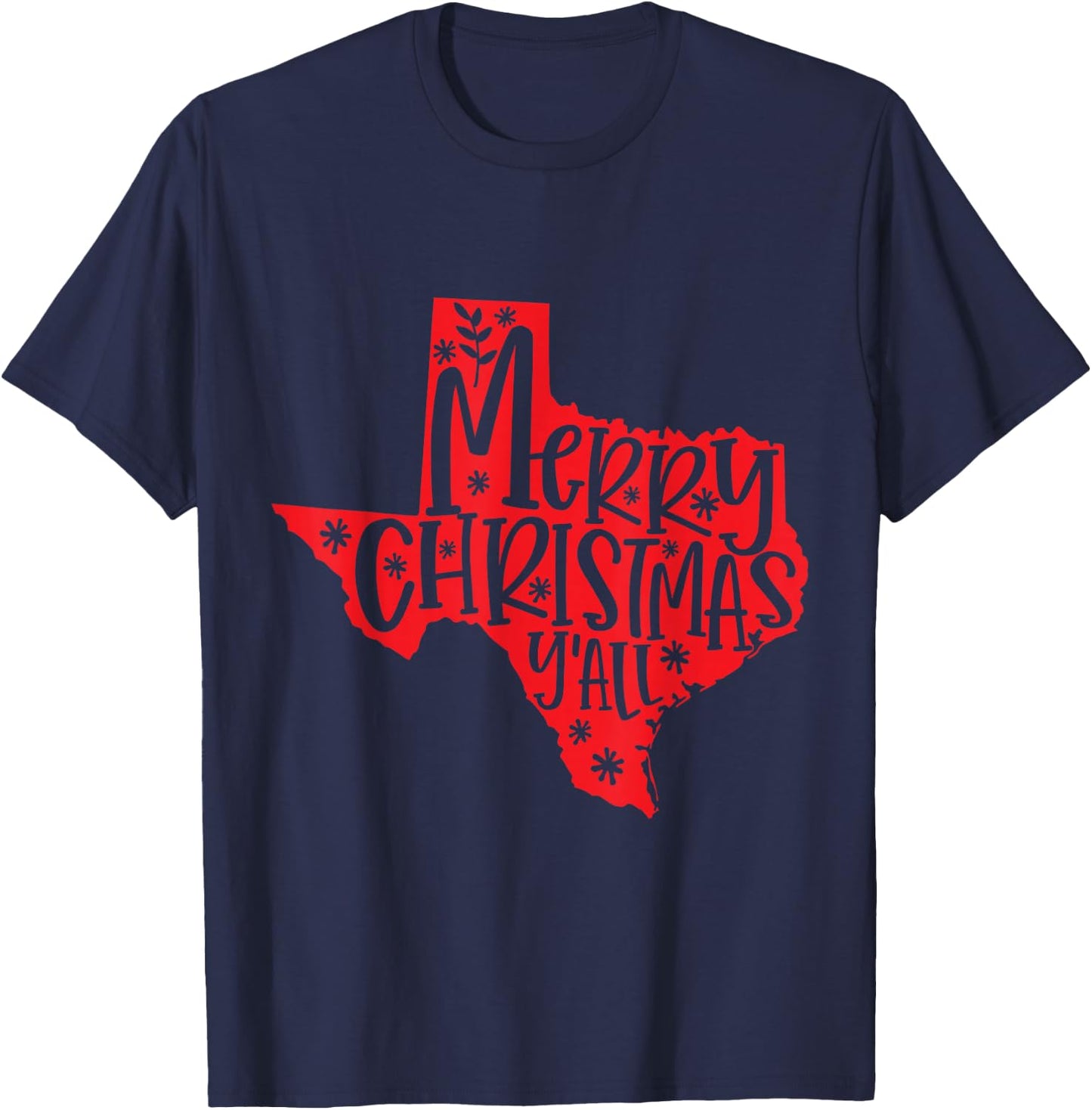 Merry Christmas Texas T-Shirt - T-Shirt | Navy