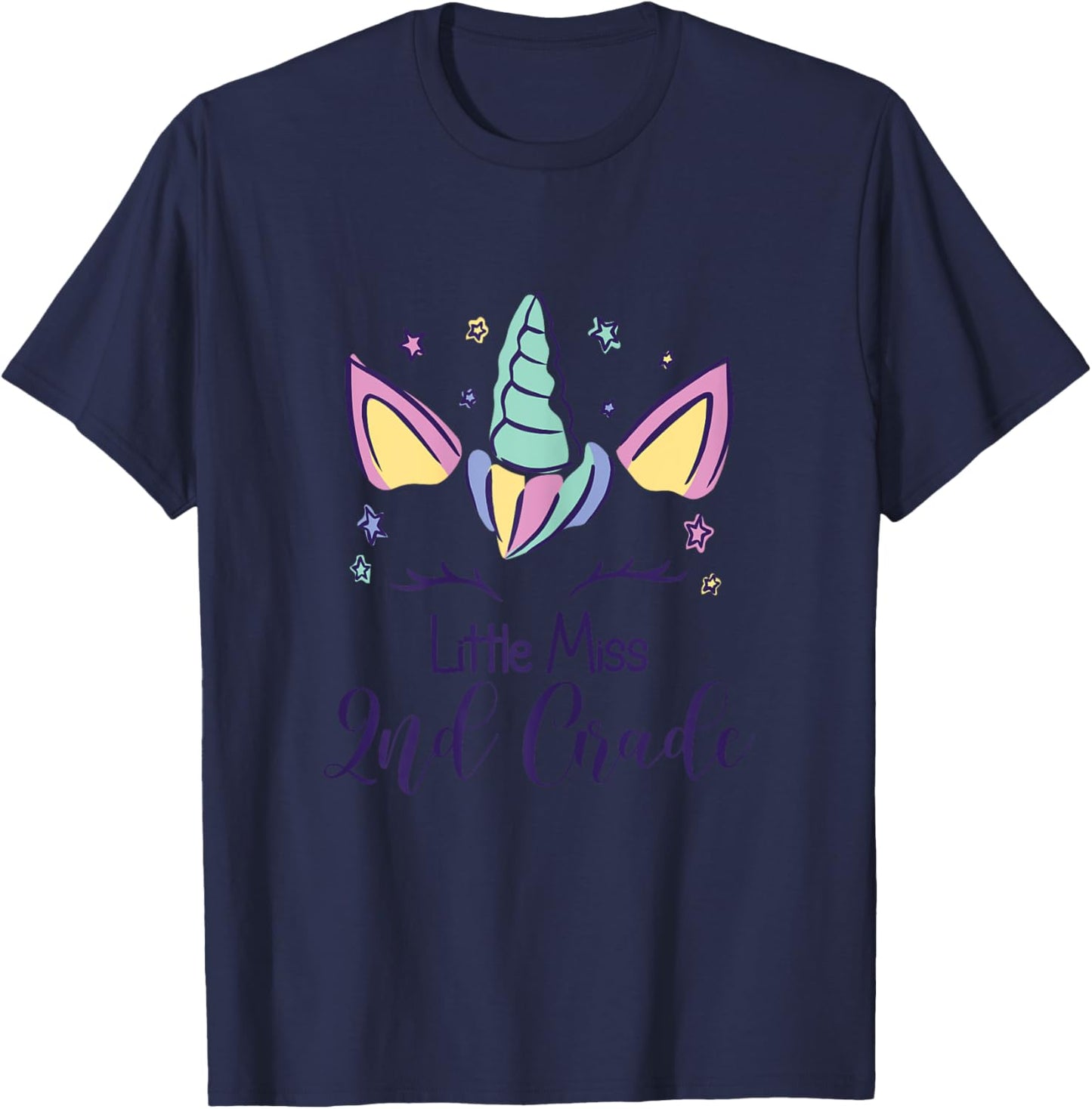 Second Grade 2025 Little Miss Second Grade T-Shirt - T-Shirt | Navy