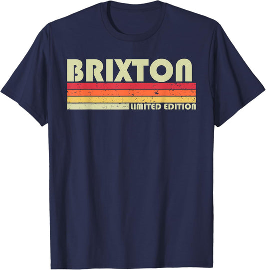 Brixton Gift Name Personalized Funny Retro Vintage Birthday Small T-Shirt - T-Shirt | Navy