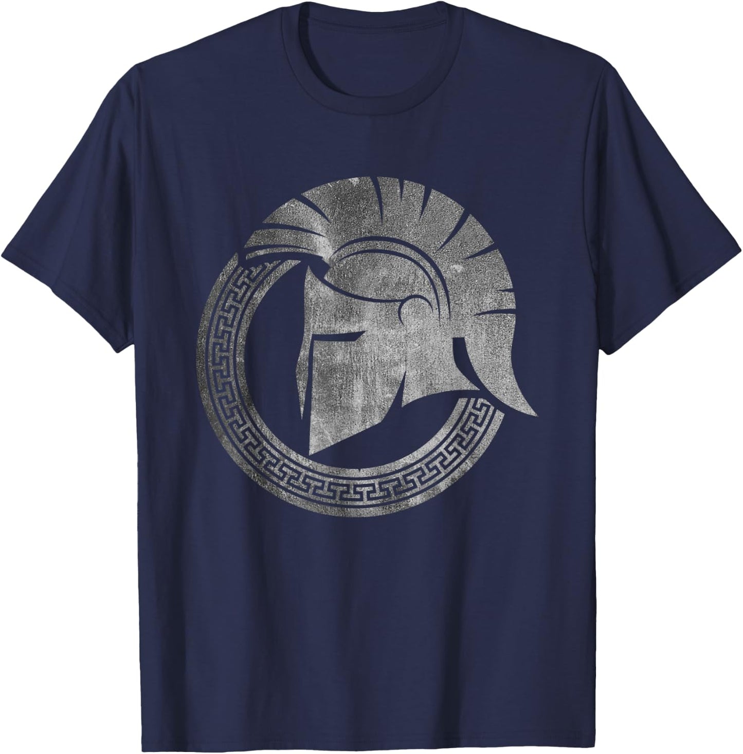 Spartan Warrior Helmet Ancient Greek Vintage T-Shirt - T-Shirt | Navy