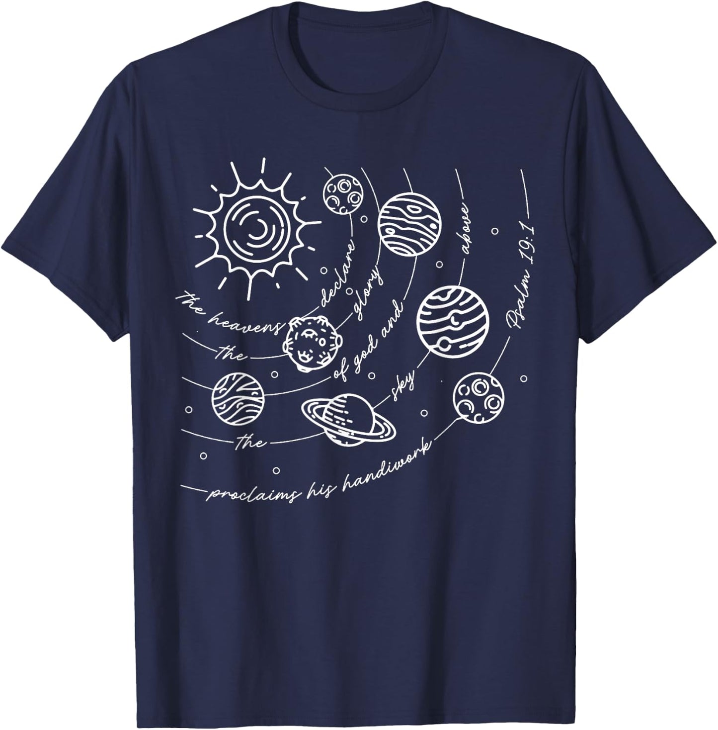 Psalm 191 Classical Conversations Cycle 2 Space, Christian T-Shirt - T-Shirt | Navy