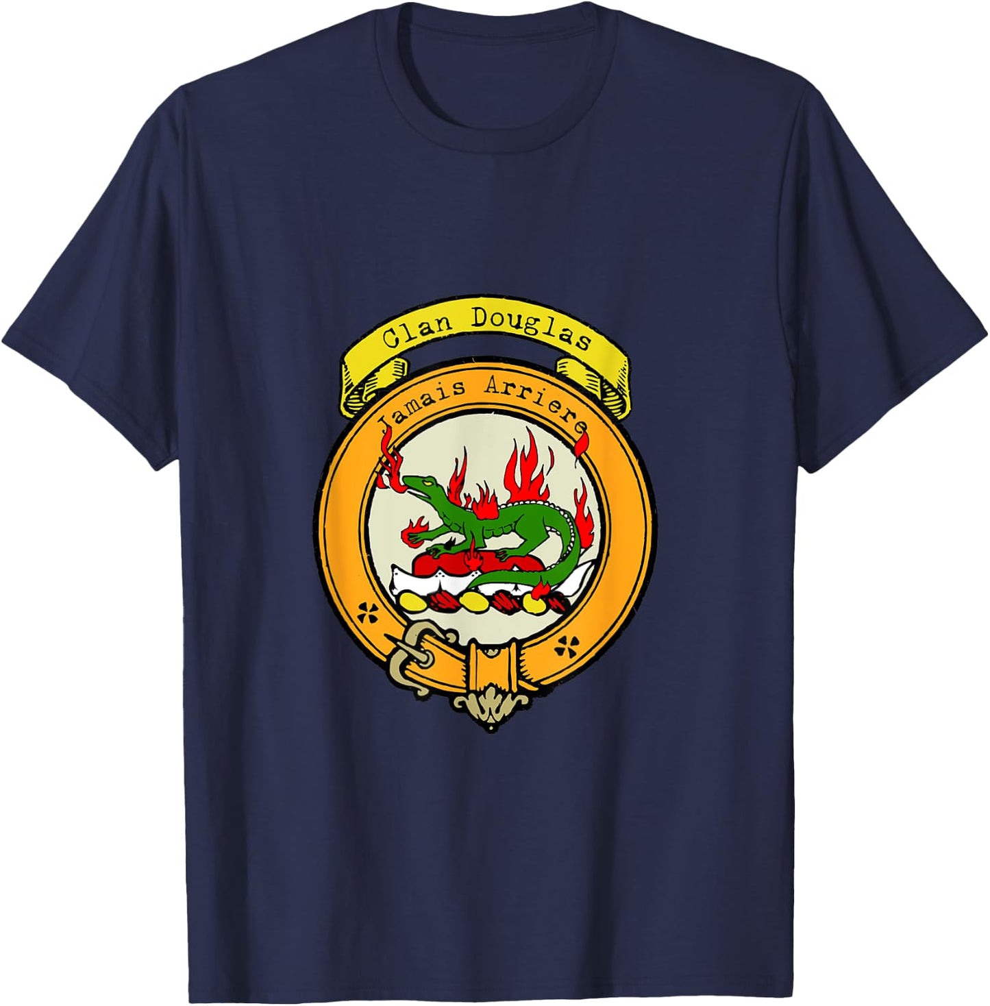 Clan Douglas Scottish Crest T-Shirt - T-Shirt | Navy