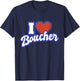 I Love Boucher T-Shirt - T-Shirt | Navy
